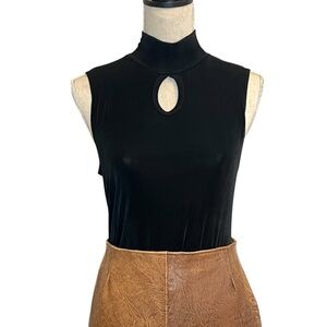 Vintage Y2K  sheer cutout Black Sleeveless Top